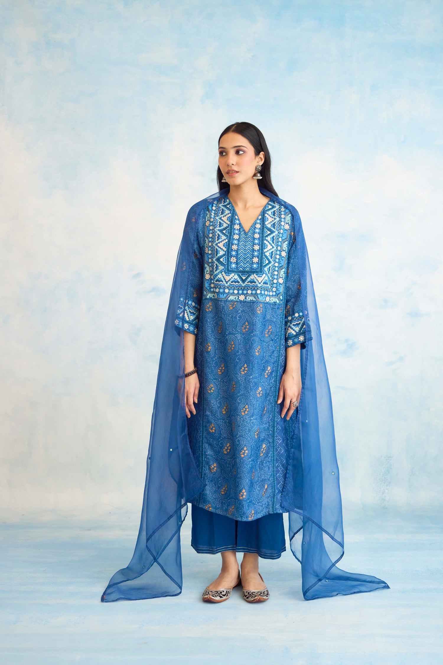 Tulsi  Dupatta Blue (9926212059435)