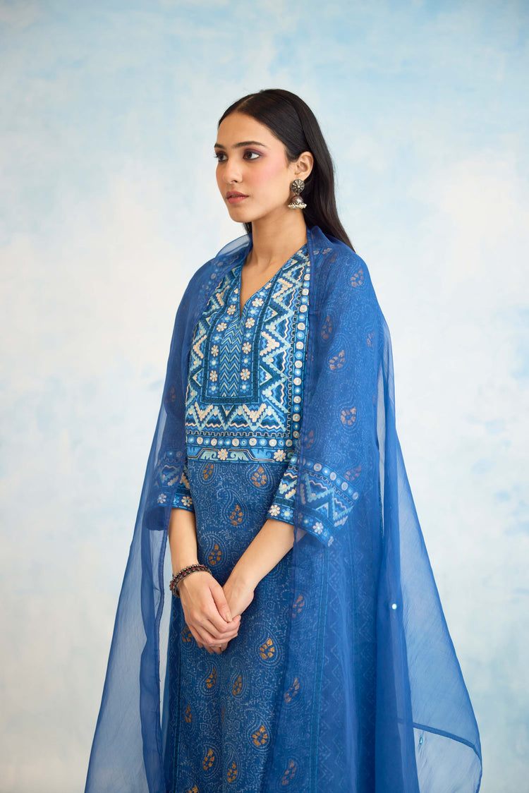 Tulsi  Dupatta Blue (9926212059435)