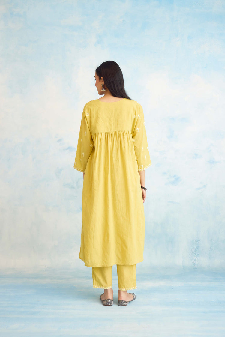 Meera Kurta Yellow (9926446317867)