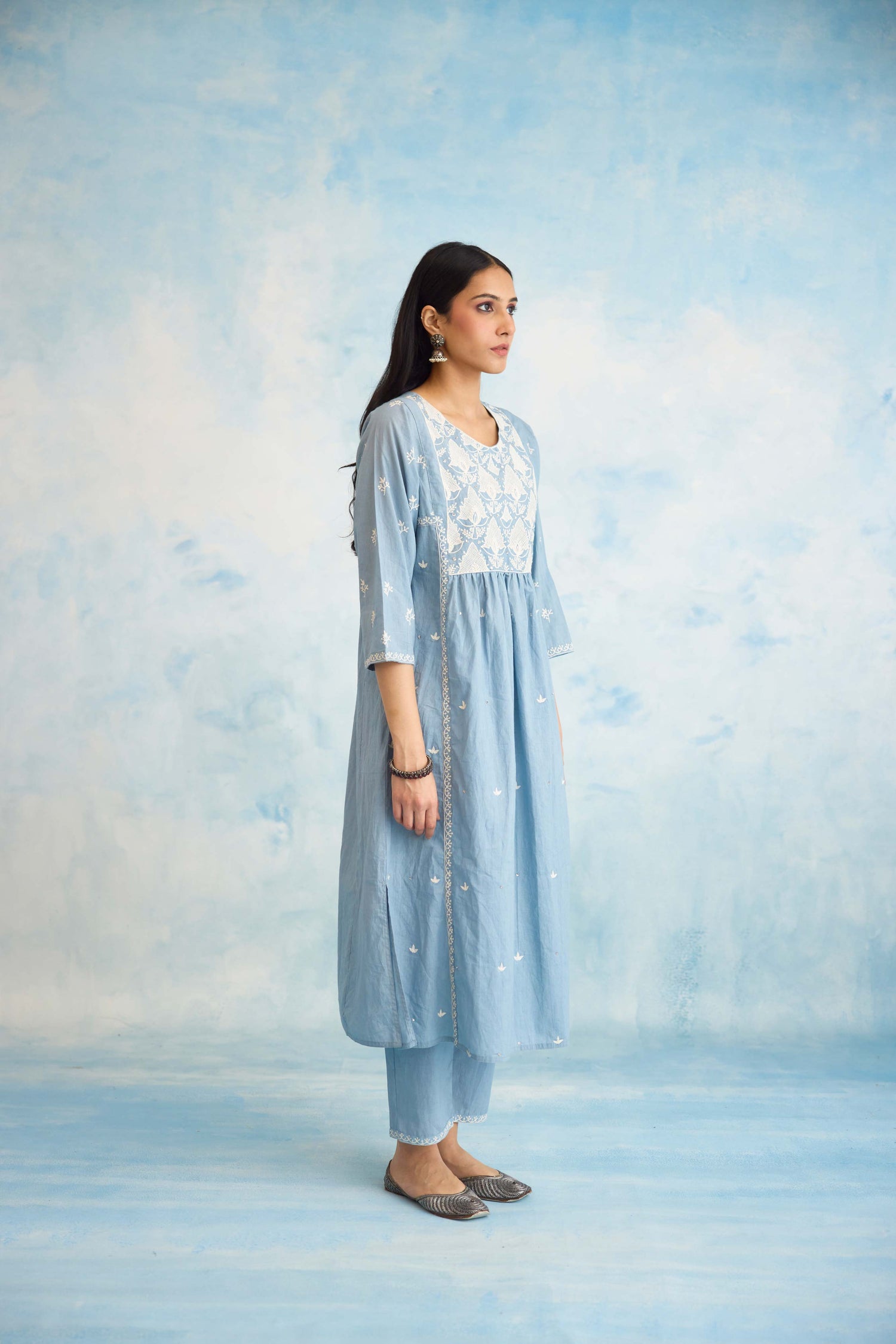 Meera Kurta Light Blue (9926444876075)