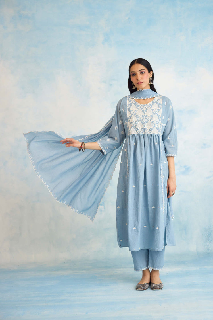 Meera Dupatta Light Blue (9926445859115)