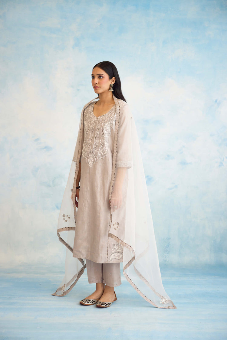 Dienne Dupatta Light Grey (9926152978731)