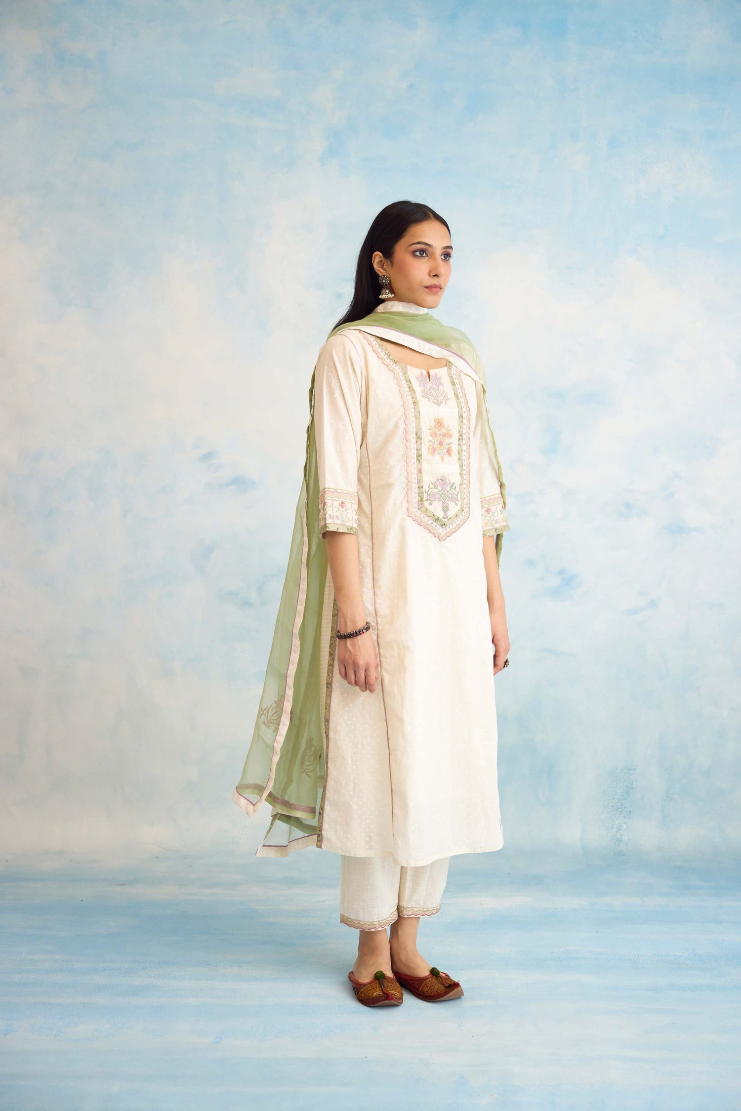 Dienne Dupatta Sage Green (9926456410411)