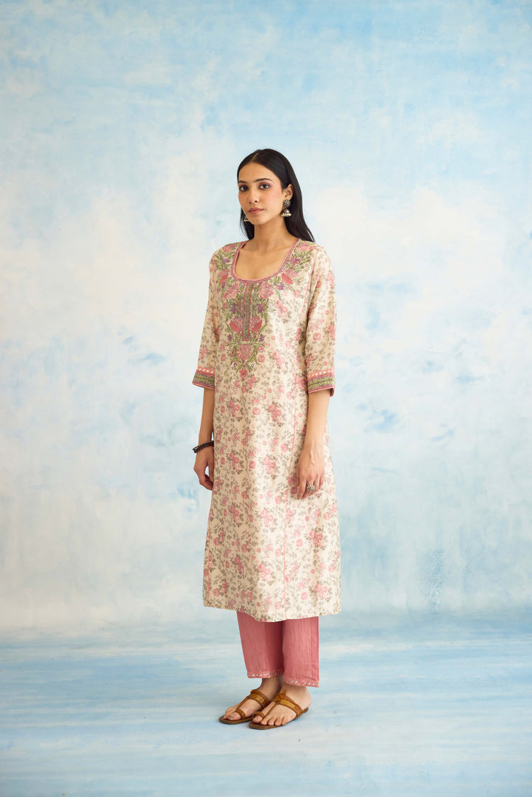 Dienne Kurta Cream Blush Pink (9926172606763)