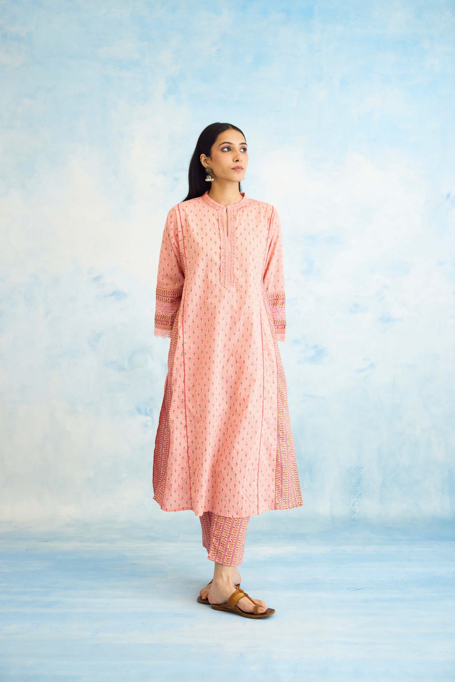 Tulsi Kurta Peach (9926459130155)