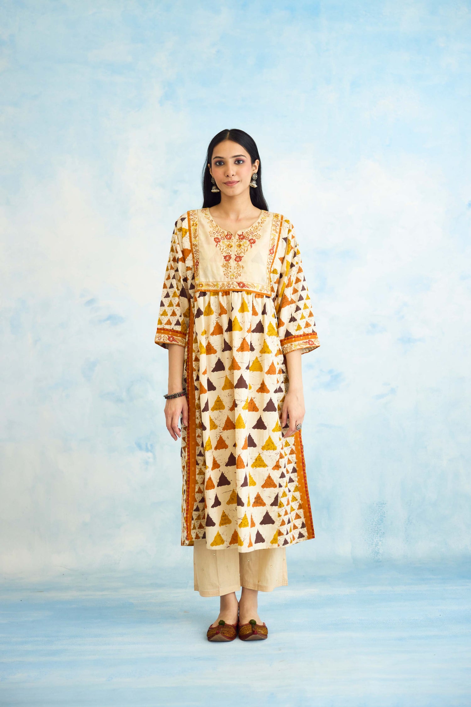 Meera Kurta Cream Yellow (9926154584363)