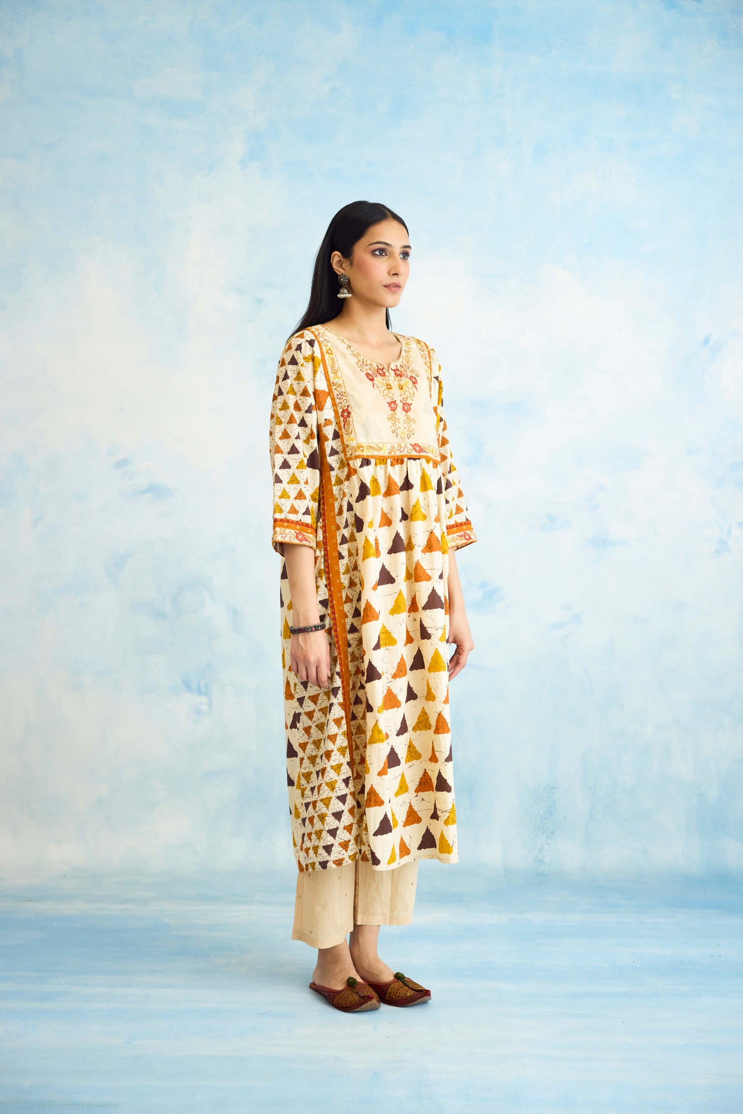 Meera Kurta Cream Yellow (9926154584363)