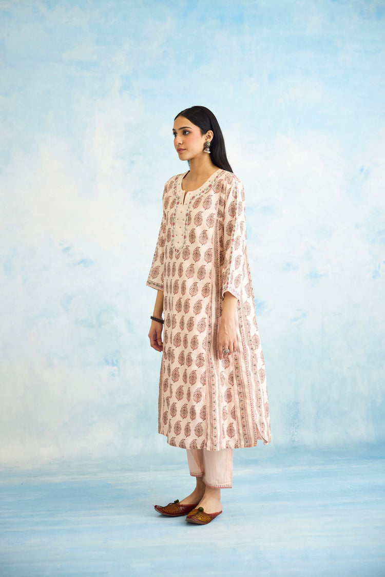 Aruni Kurta Light Peach (9926457295147)