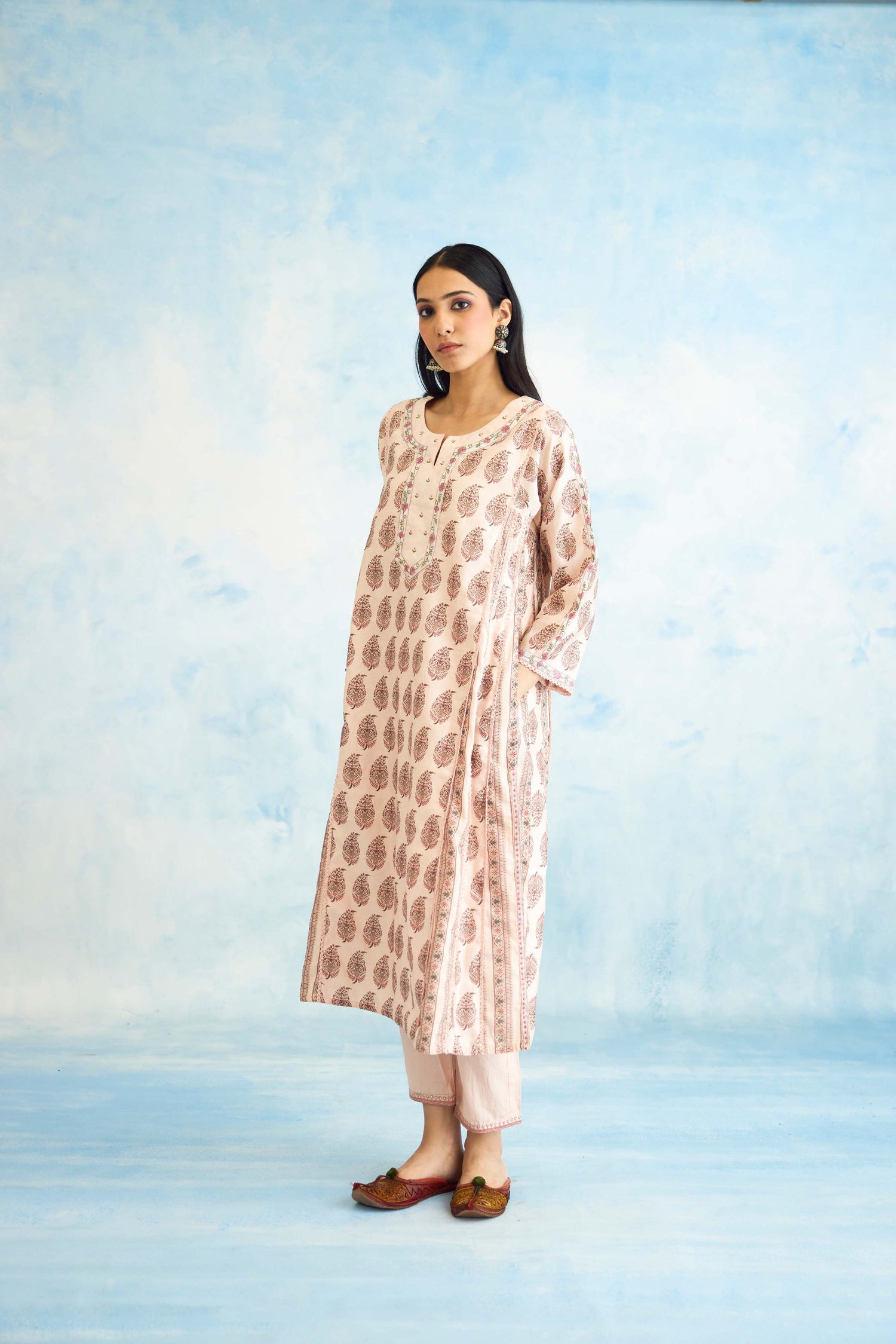 Aruni Kurta Light Peach (9926457295147)