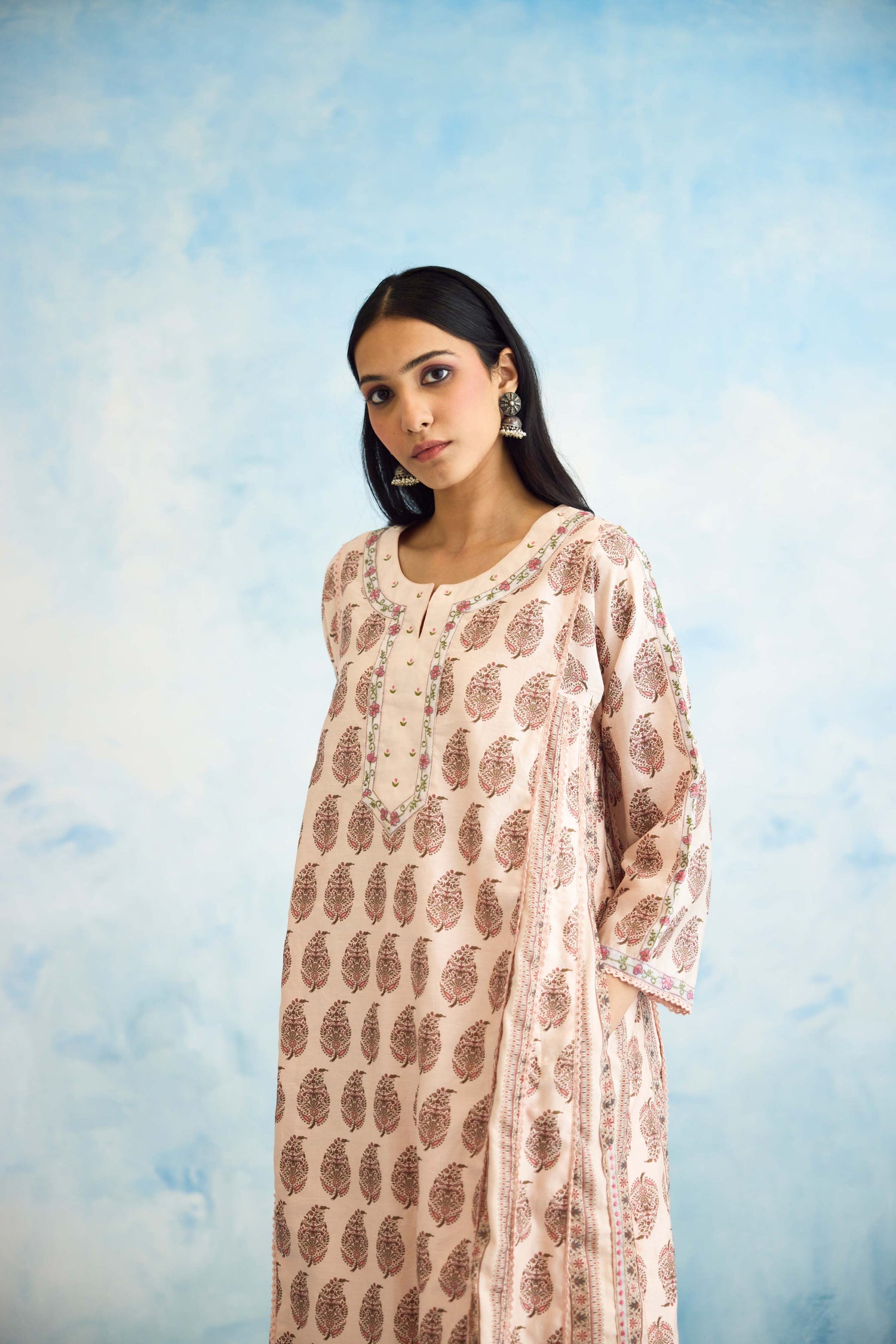 Aruni Kurta Light Peach (9926457295147)