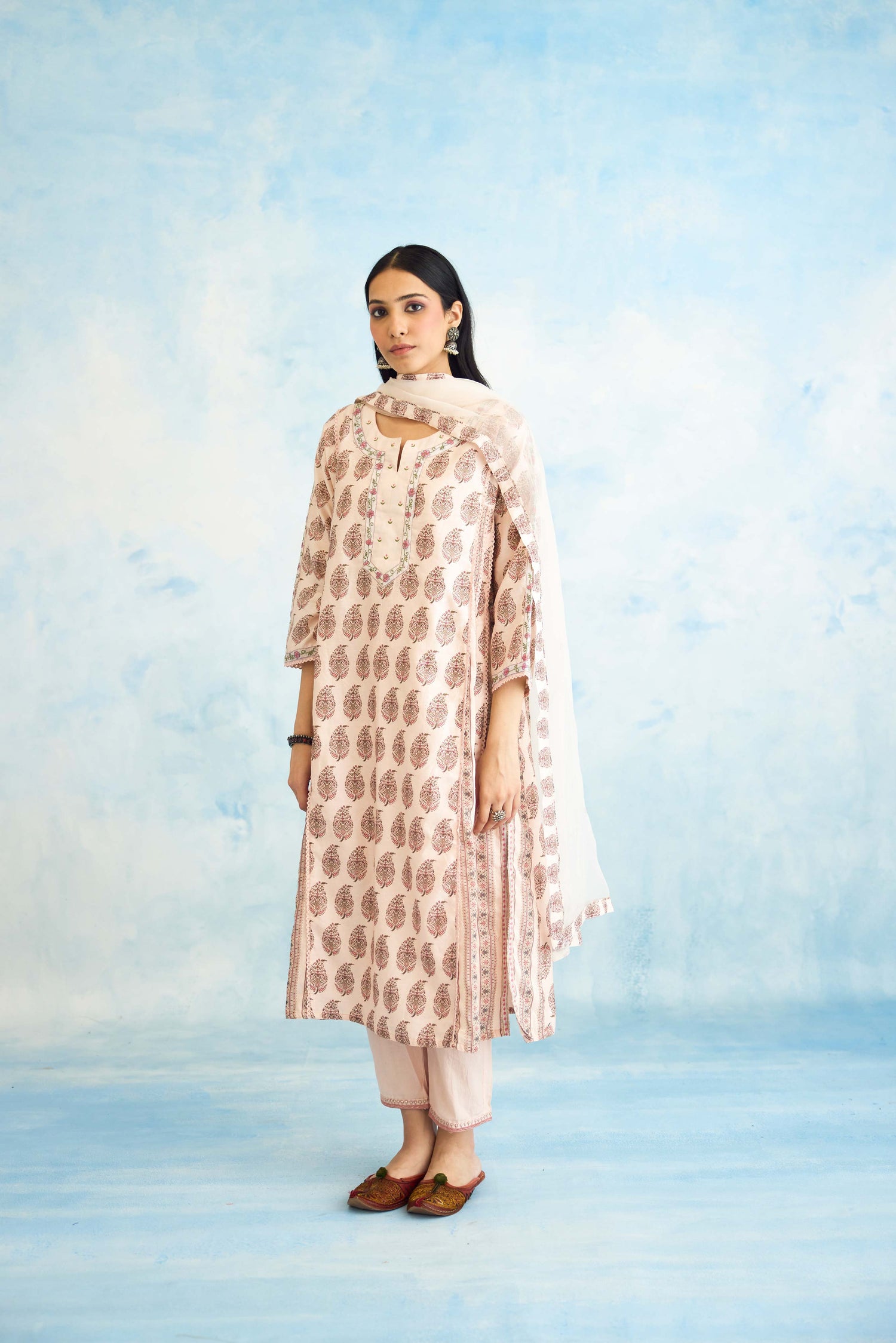 Aruni Kurta Light Peach (9926457295147)