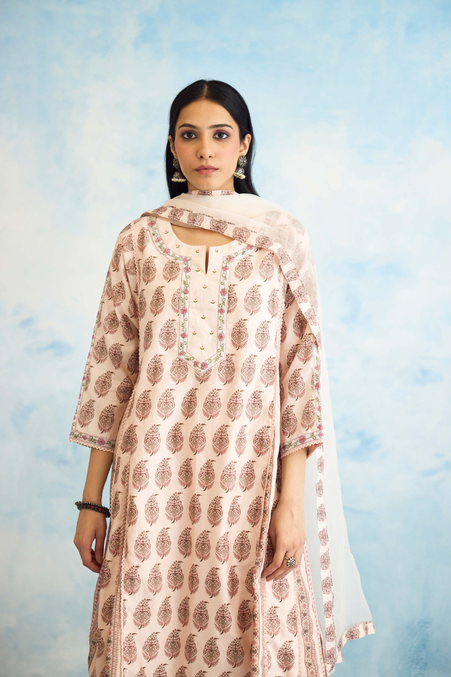 Aruni Kurta Light Peach (9926457295147)