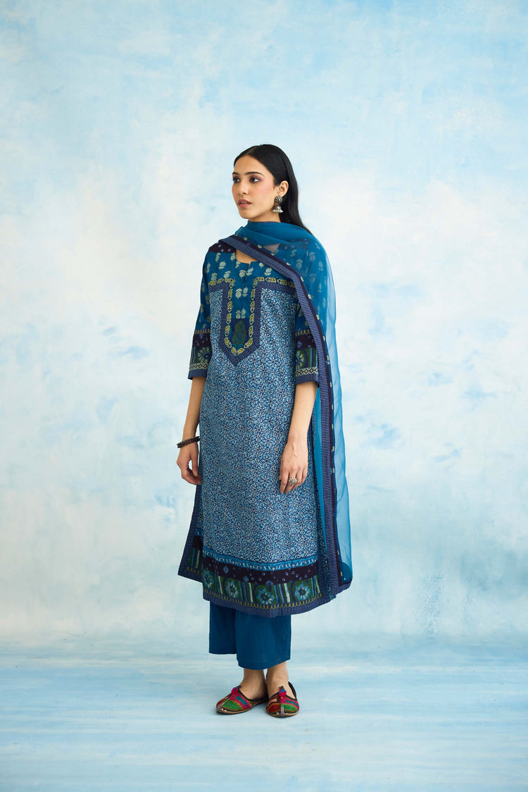 Medh Dupatta Blue (9925618827563)