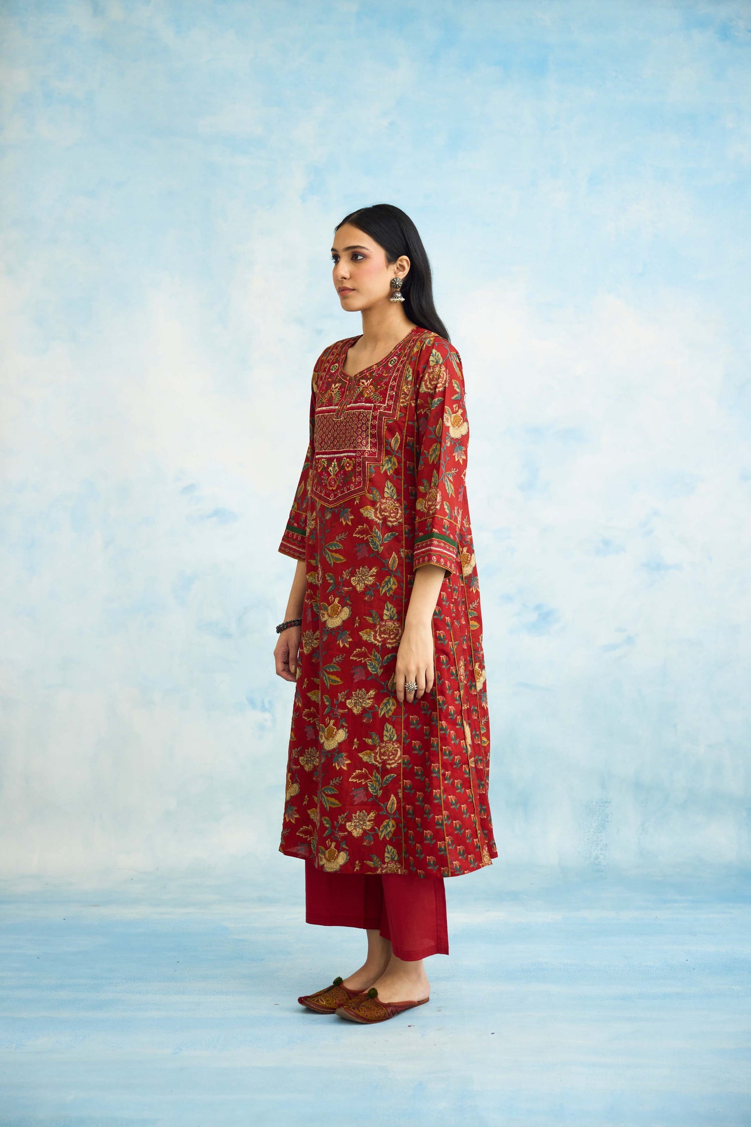 Tulsi Kurta Red (9926453526827)