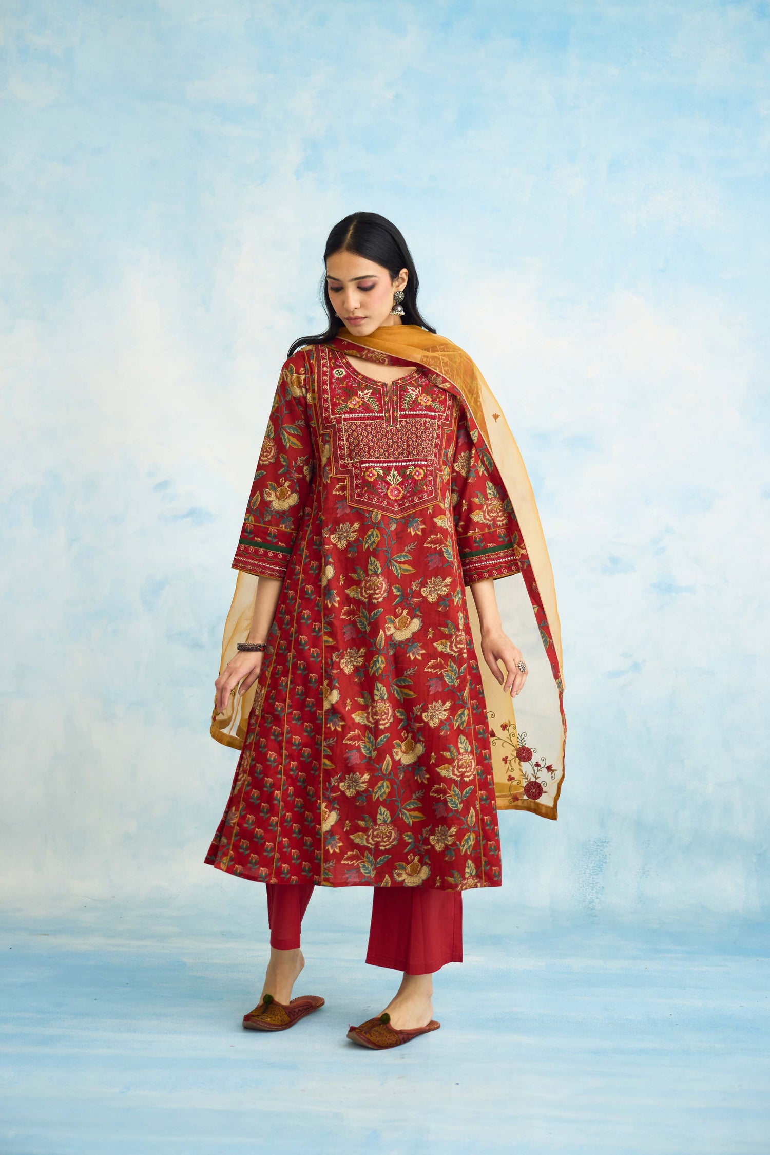 Tulsi Kurta Red (9926453526827)