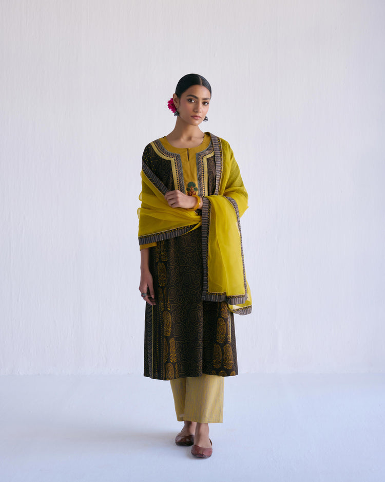 Rozana Chiffon Dupatta Mustard (9143132750123)