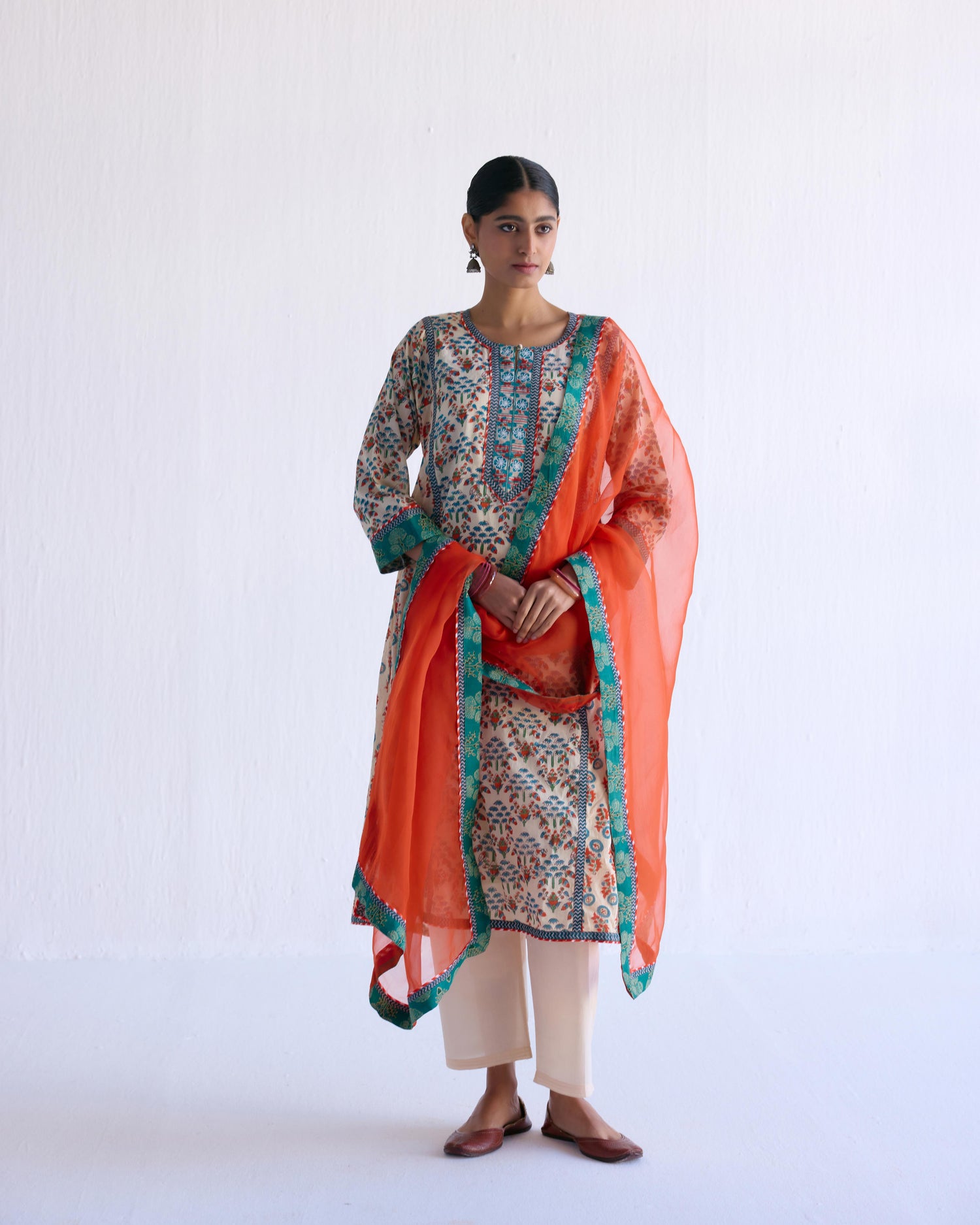 Rozana Chiffon Dupatta Orange (9143291969835)