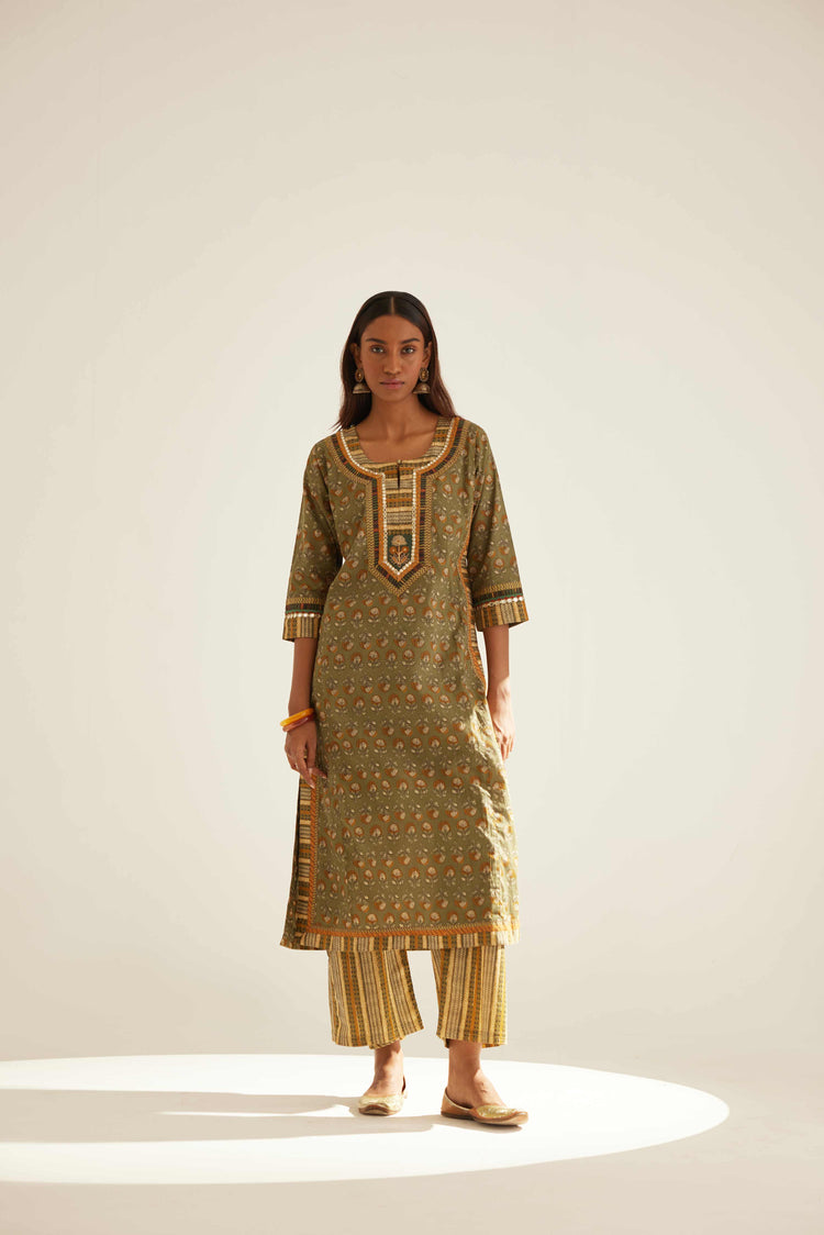 Anu Kurta Olive Ochre (8569315721515)