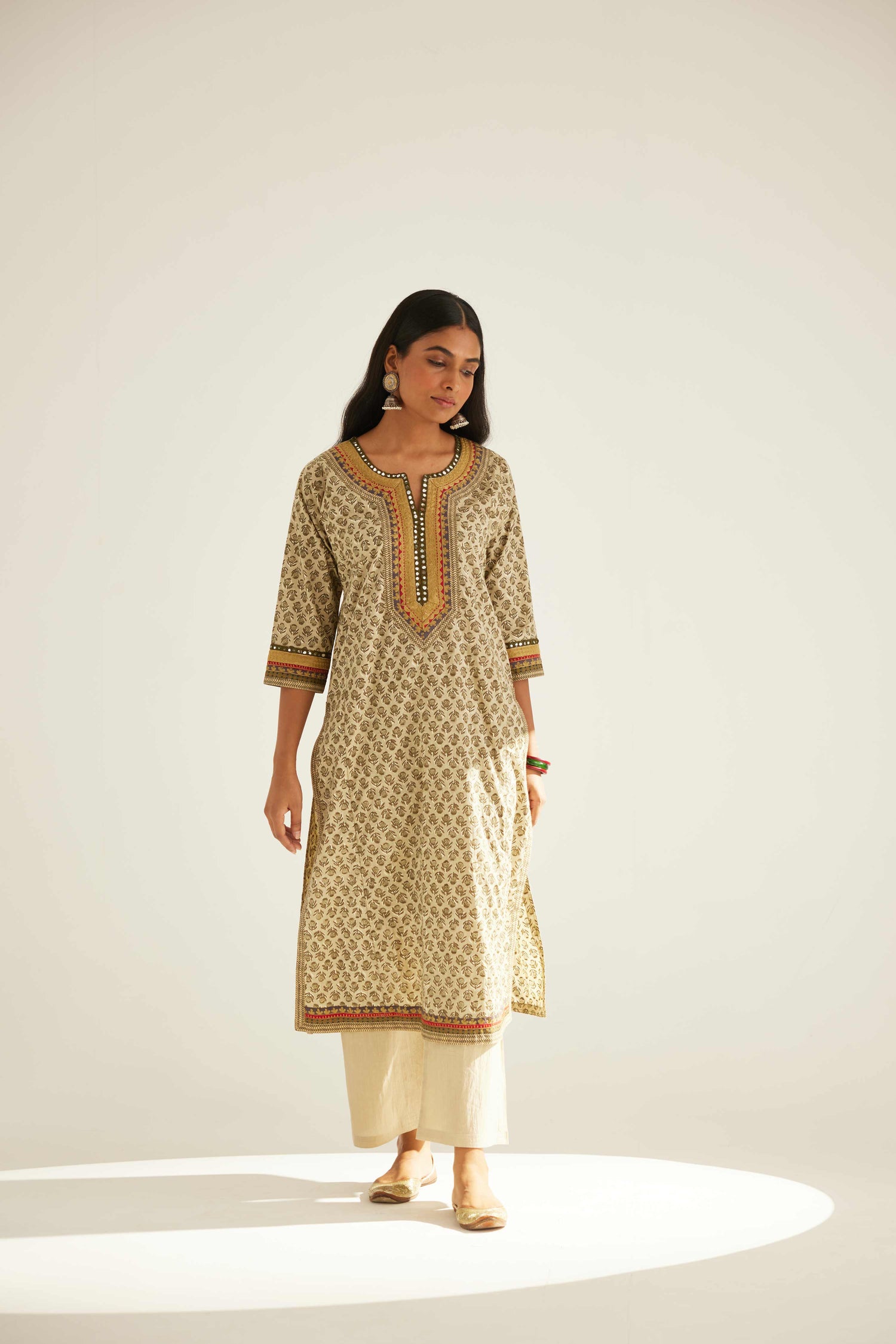 Rozana Kurta Sage Black (8569364873515)