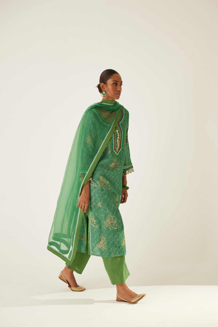 Rozana Kurta Green (8569476284715)