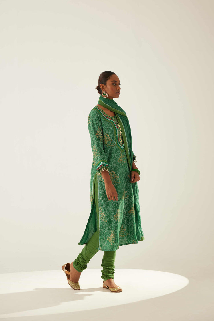 Rozana Kurta Green (8569476284715)