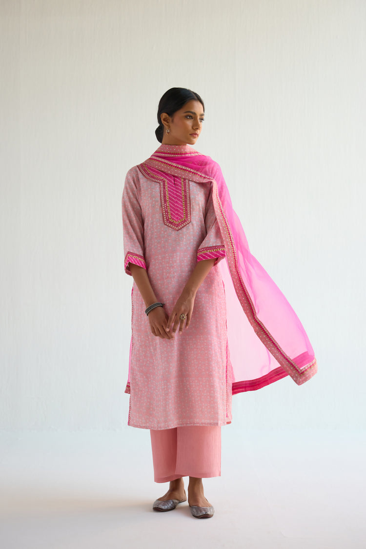 Rozana Kurta Light Peach (9422954266923)