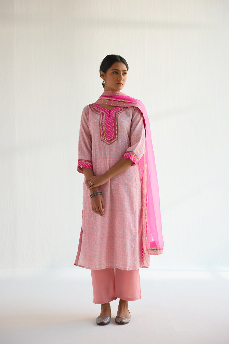 Rozana Kurta Light Peach (9422954266923)