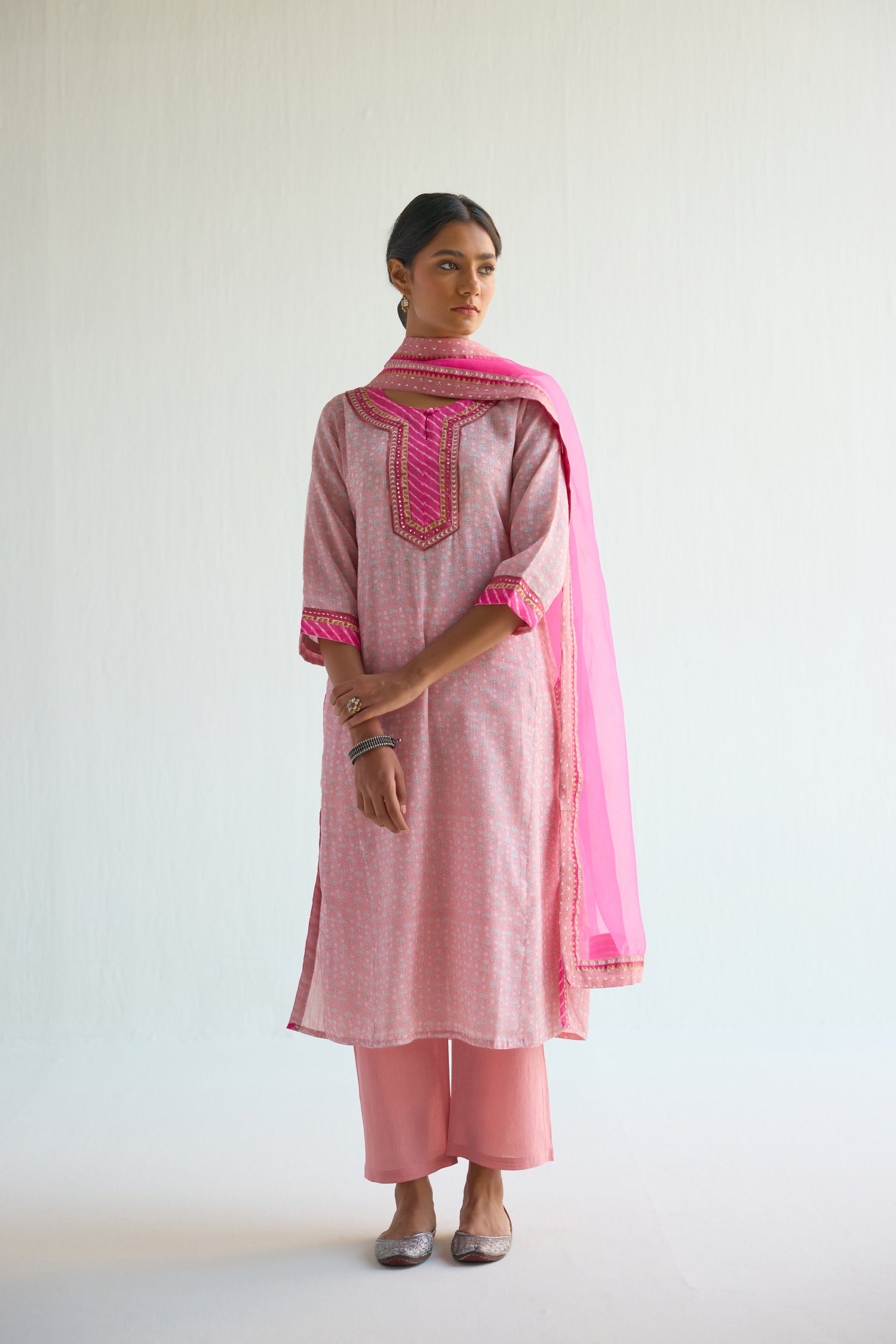 Rozana Kurta Light Peach (9422954266923)