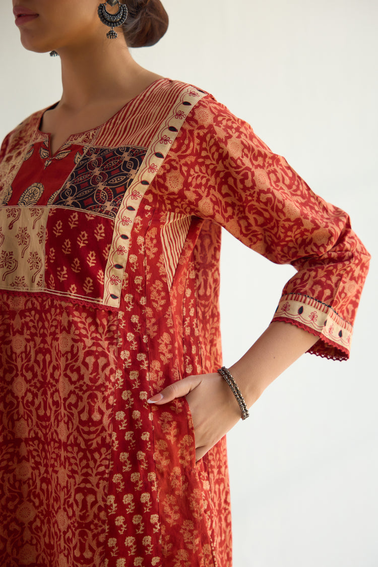 Tulsi Banjara Kurta Maroon (9415190839595)