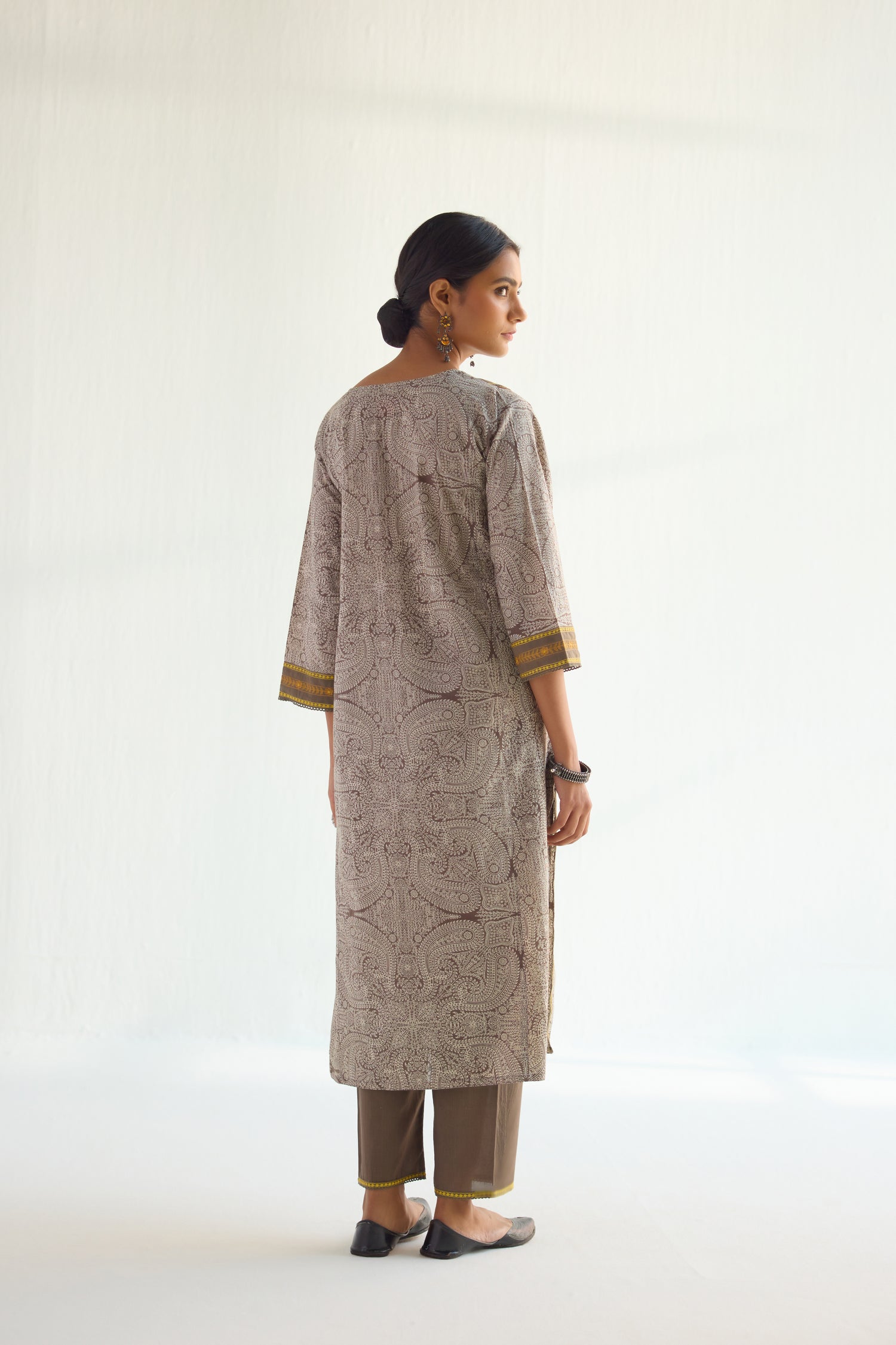 Maitri Kurta Grey Mustard (9415058030891)