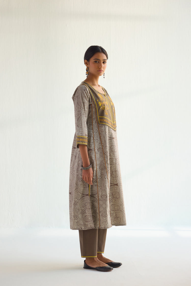 Maitri Kurta Grey Mustard (9415058030891)