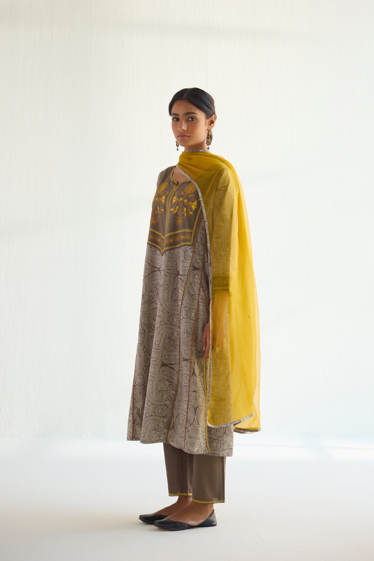 Maitri Kurta Grey Mustard (9415058030891)