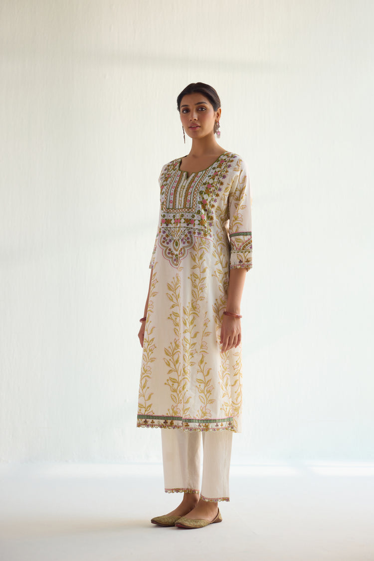 Madhu Kurta Cream (9415340851499)