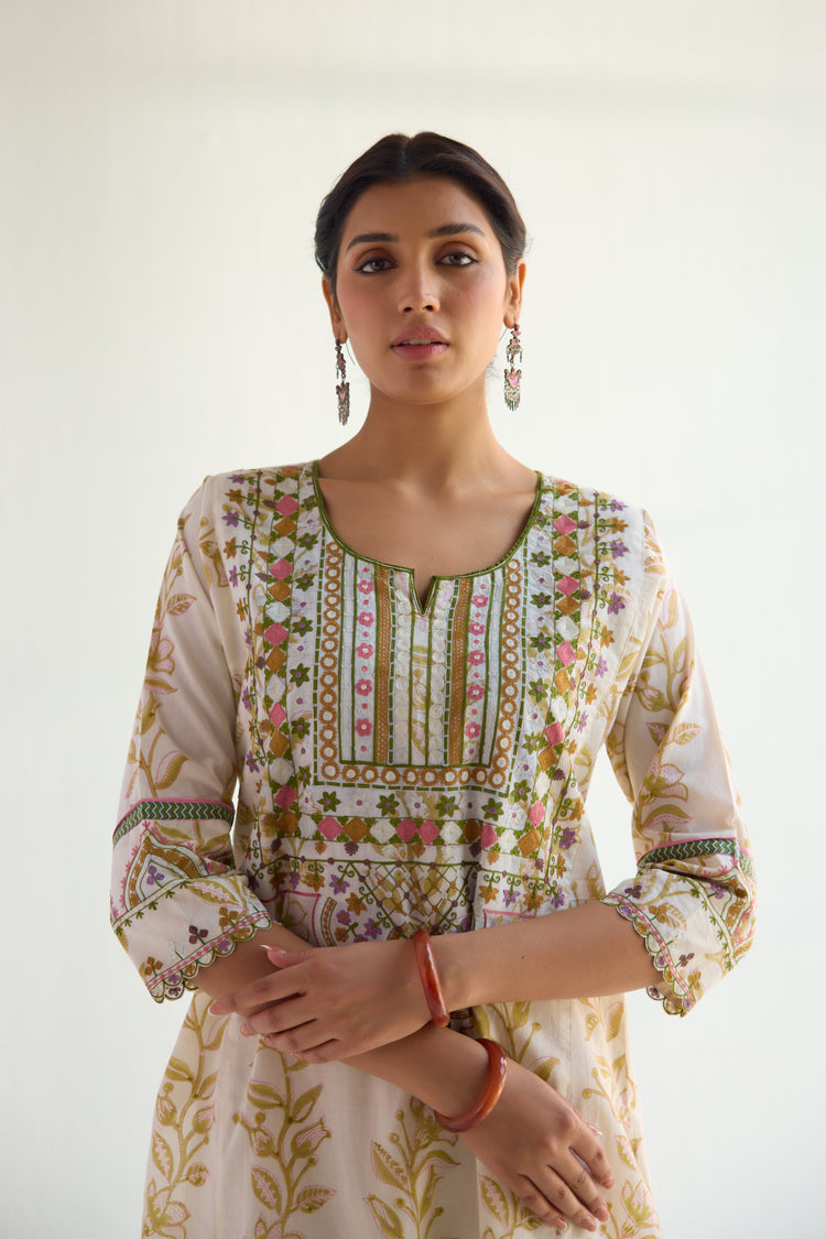 Madhu Kurta Cream (9415340851499)