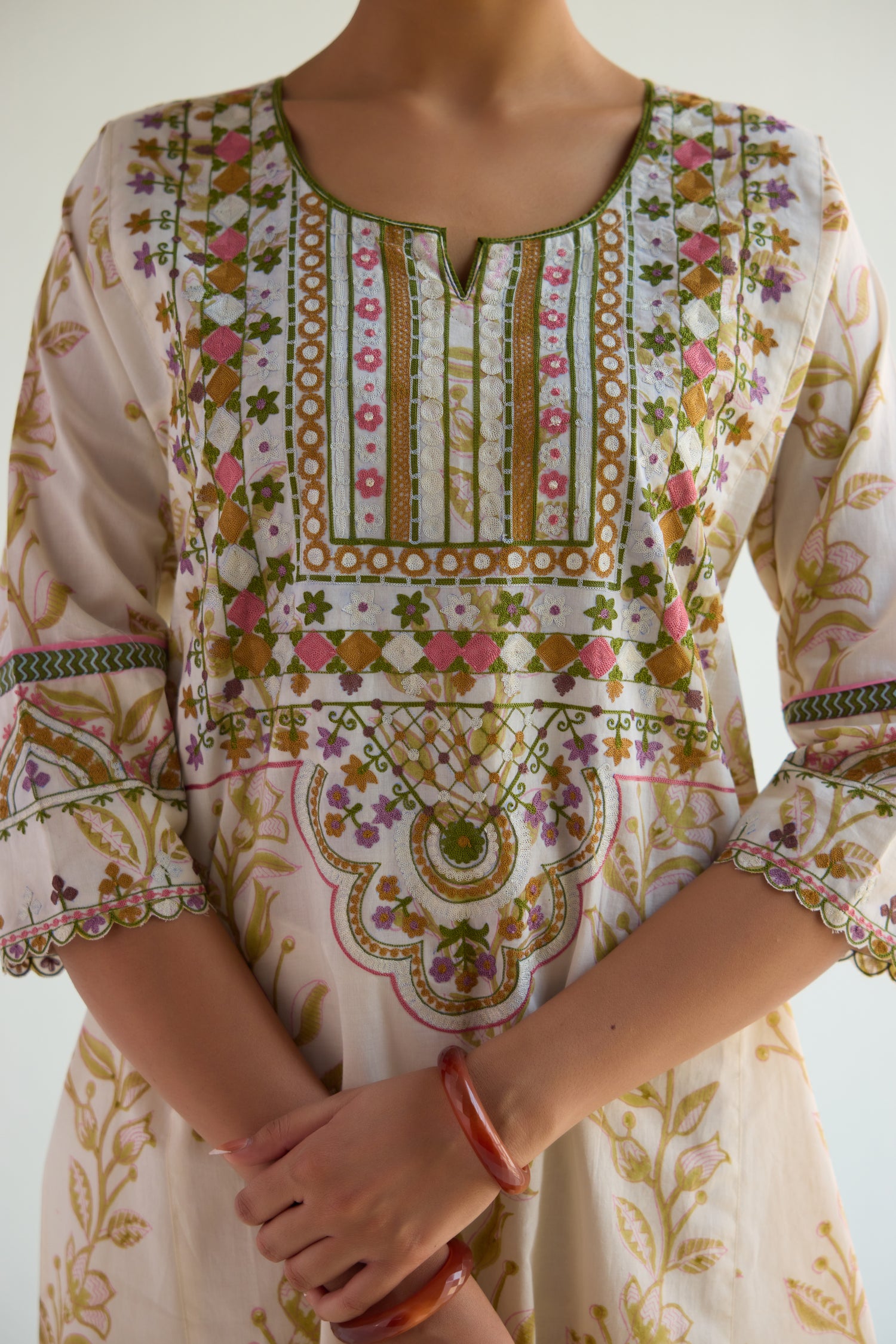 Madhu Kurta Cream (9415340851499)