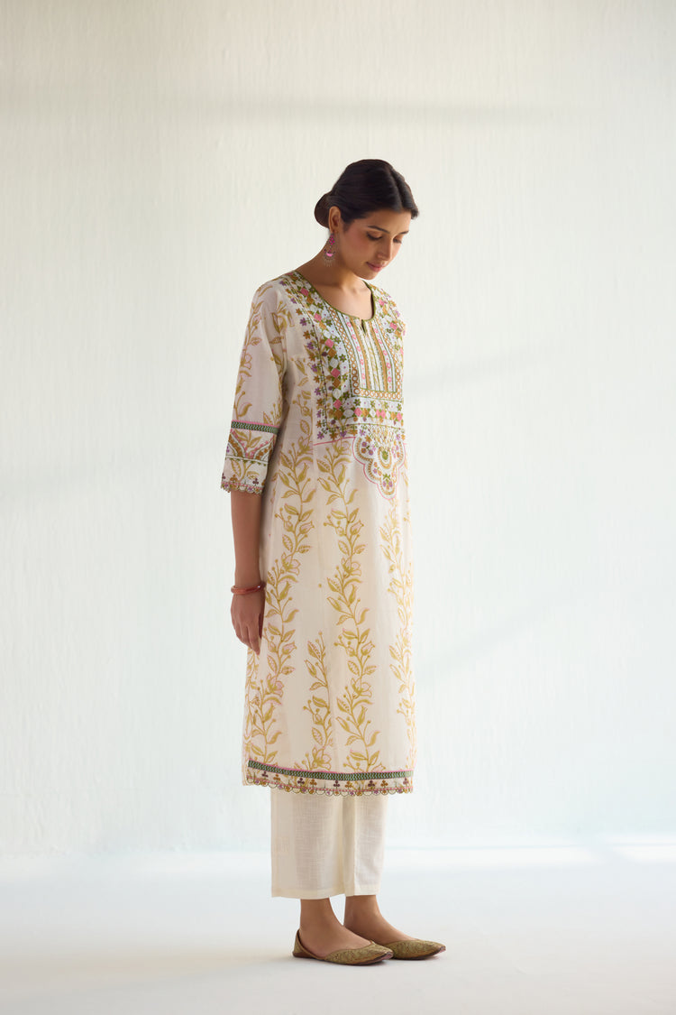 Madhu Kurta Cream (9415340851499)