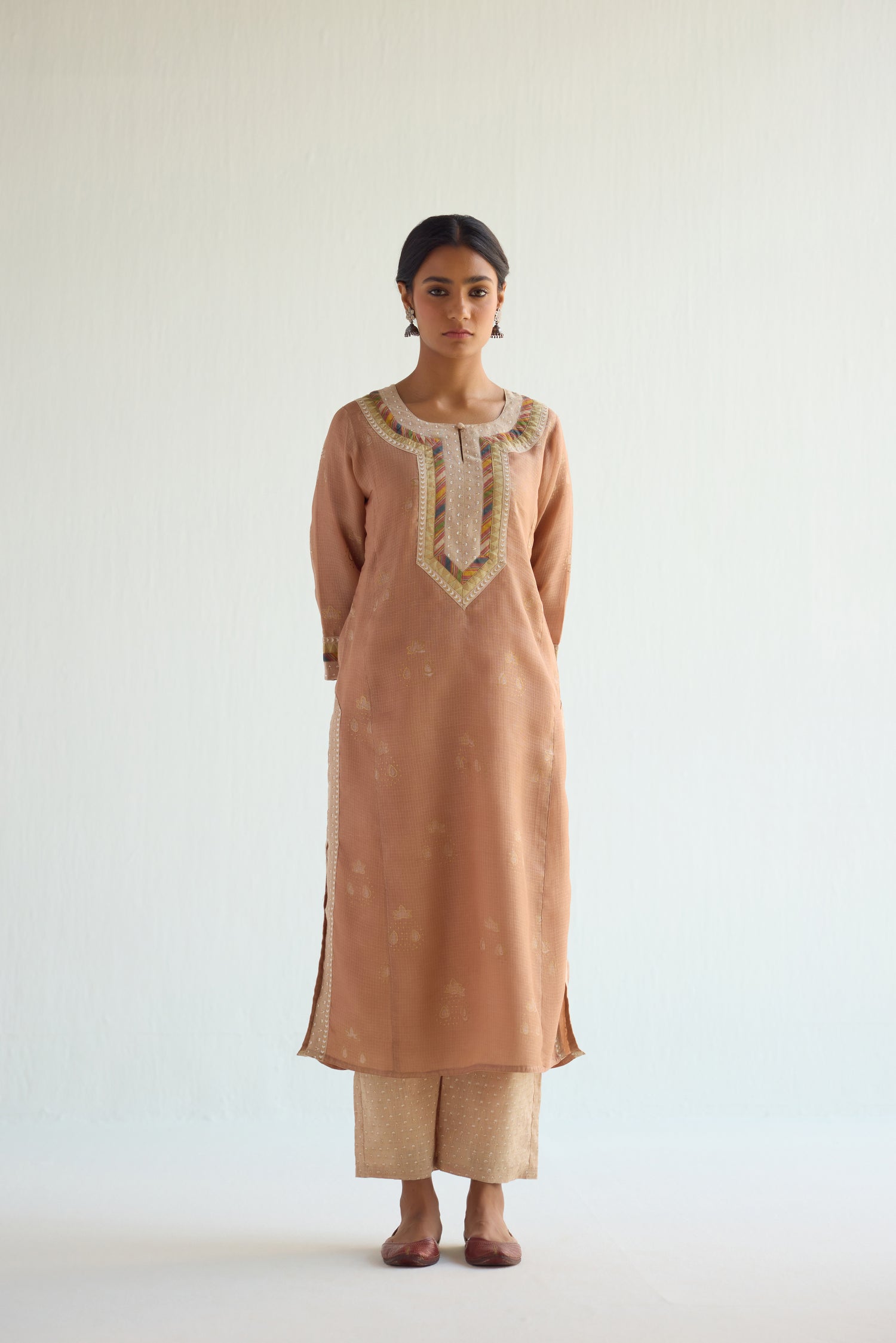 Rozana Kurta Brown Beige (9452887900459)