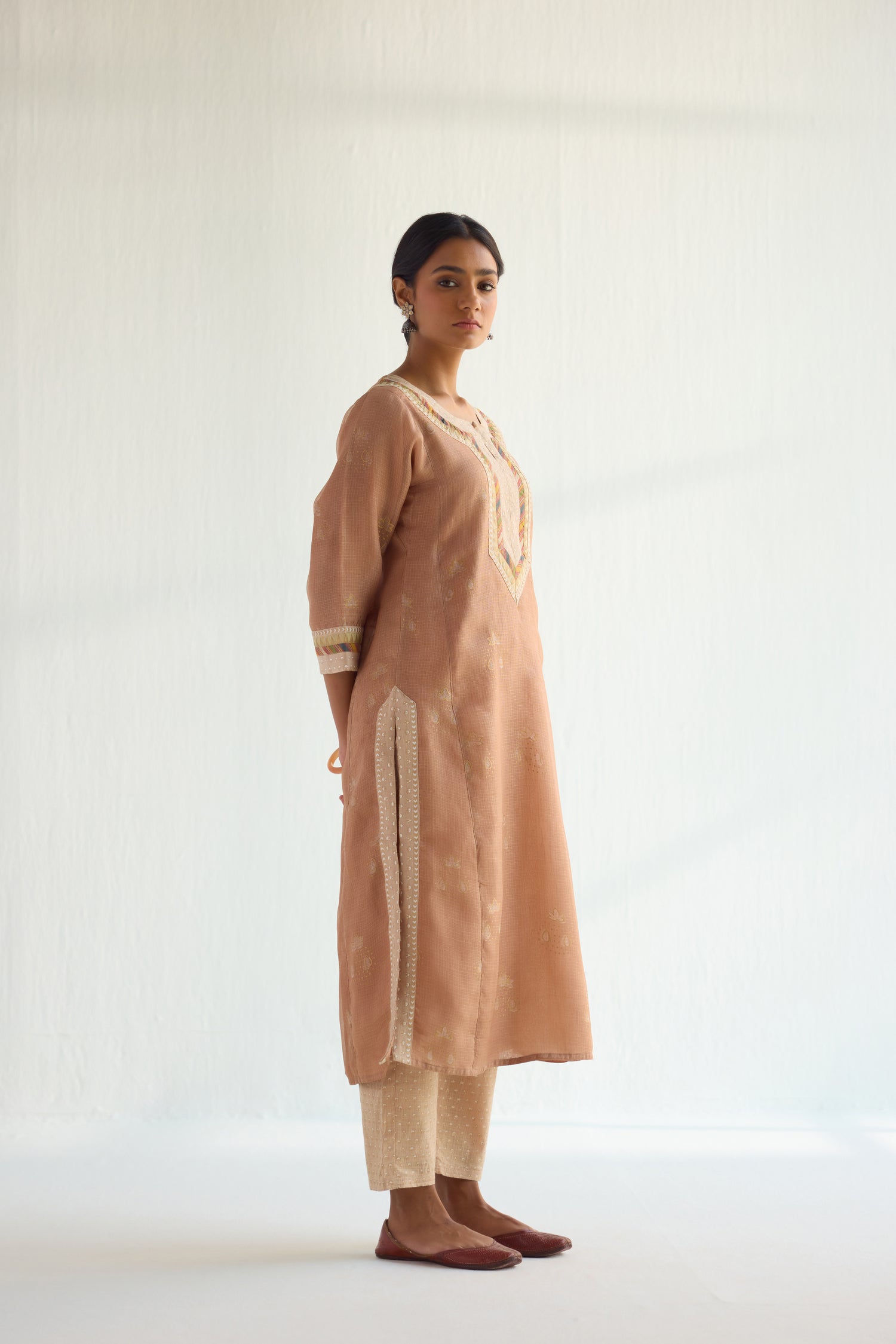 Rozana Kurta Brown Beige (9452887900459)