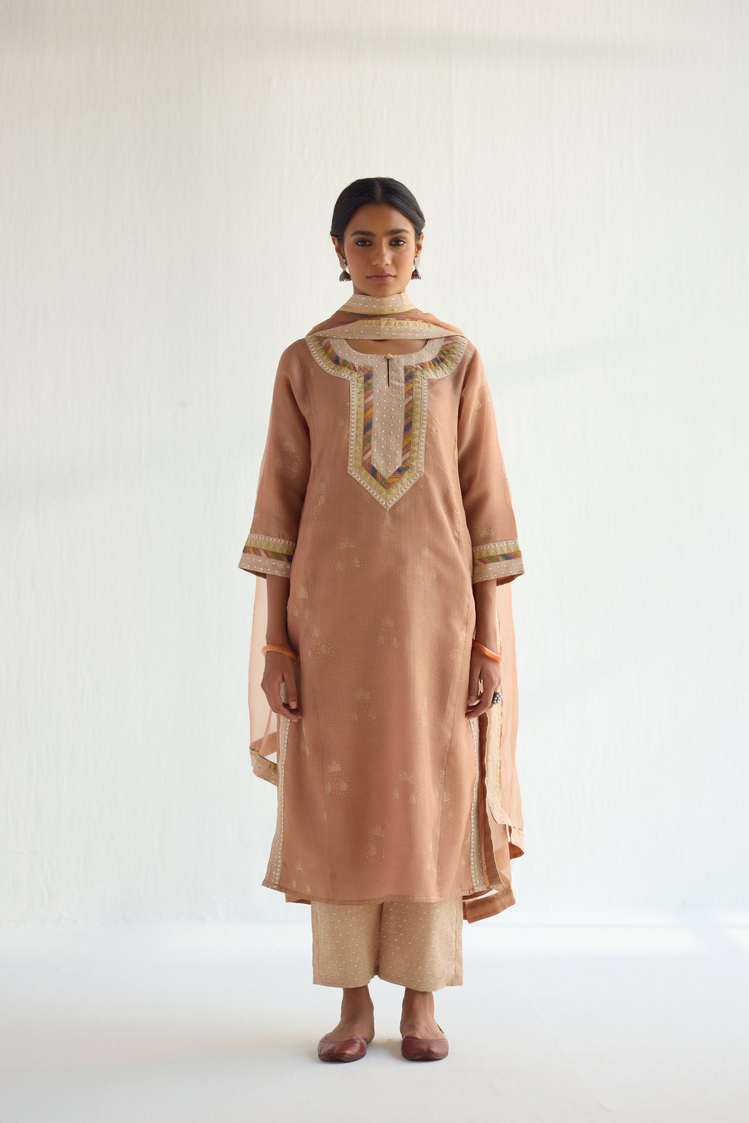 Rozana Kurta Brown Beige (9452887900459)