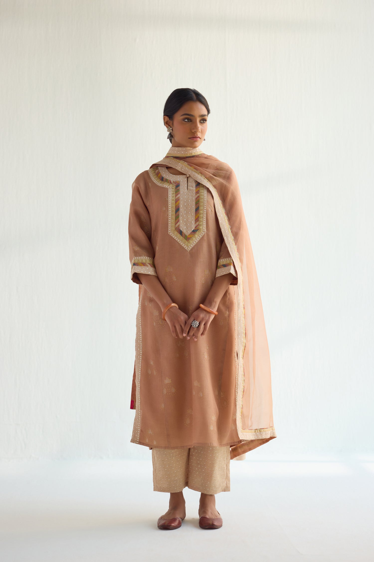 Rozana Kurta Brown Beige (9452887900459)