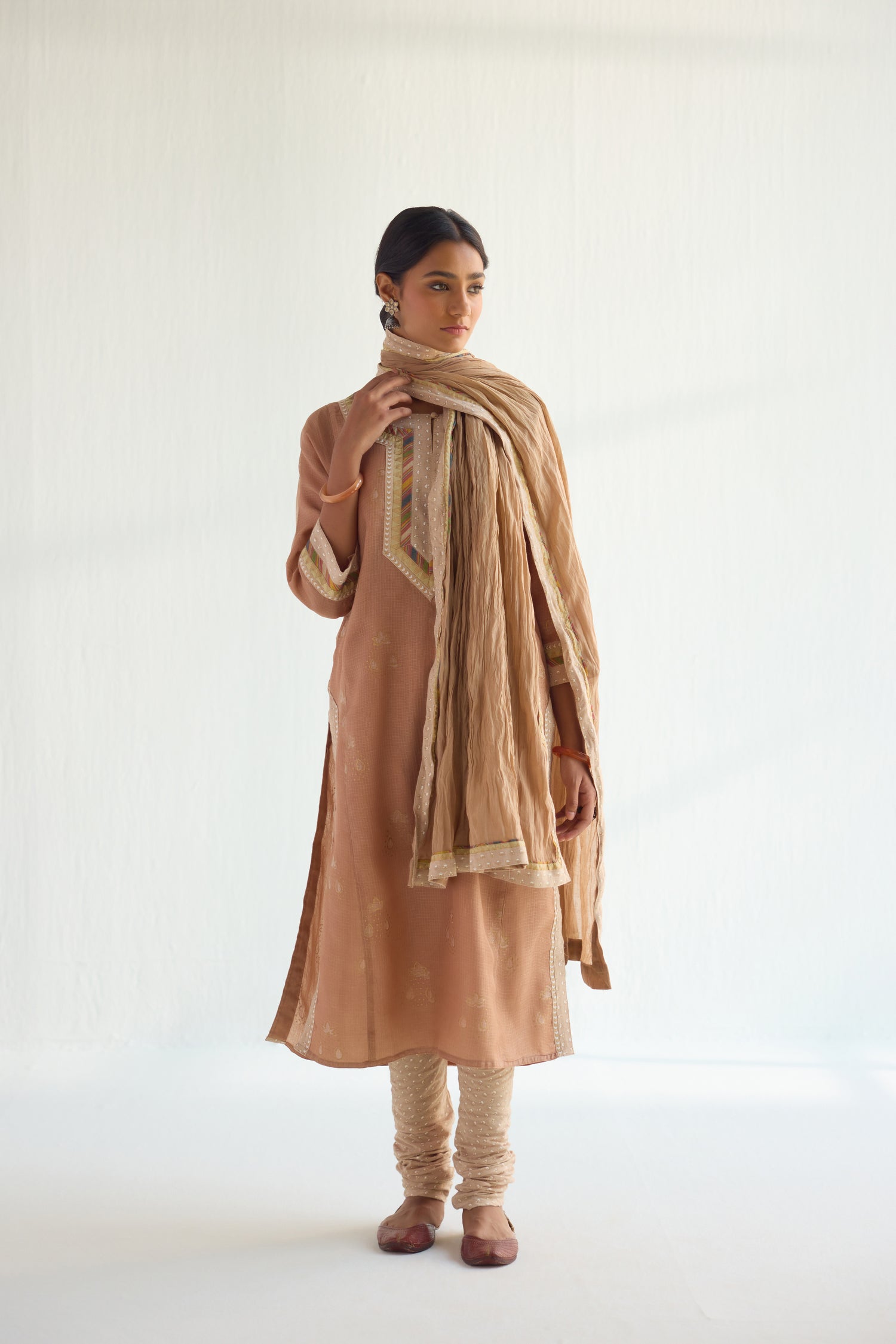 Rozana Kurta Brown Beige (9452887900459)