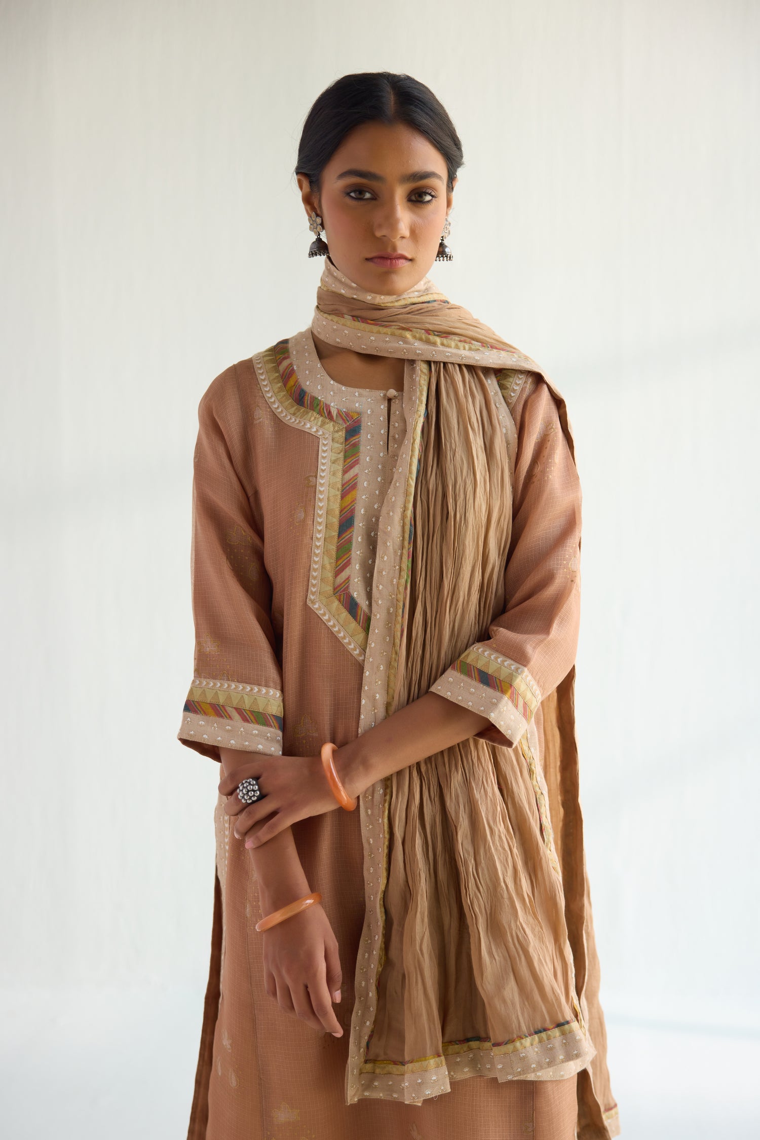 Rozana Dupatta Brown (9454027866411)