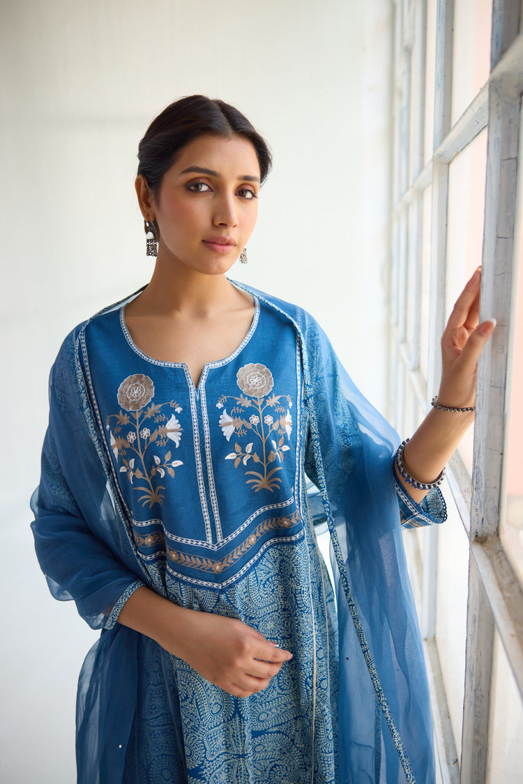 Maitri Dupatta Blue (9415054065963)