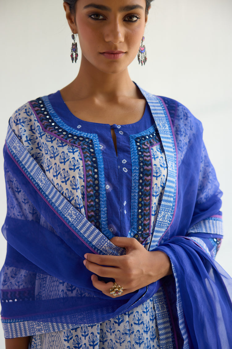 Medh  Dupatta Blue (9421981221163)