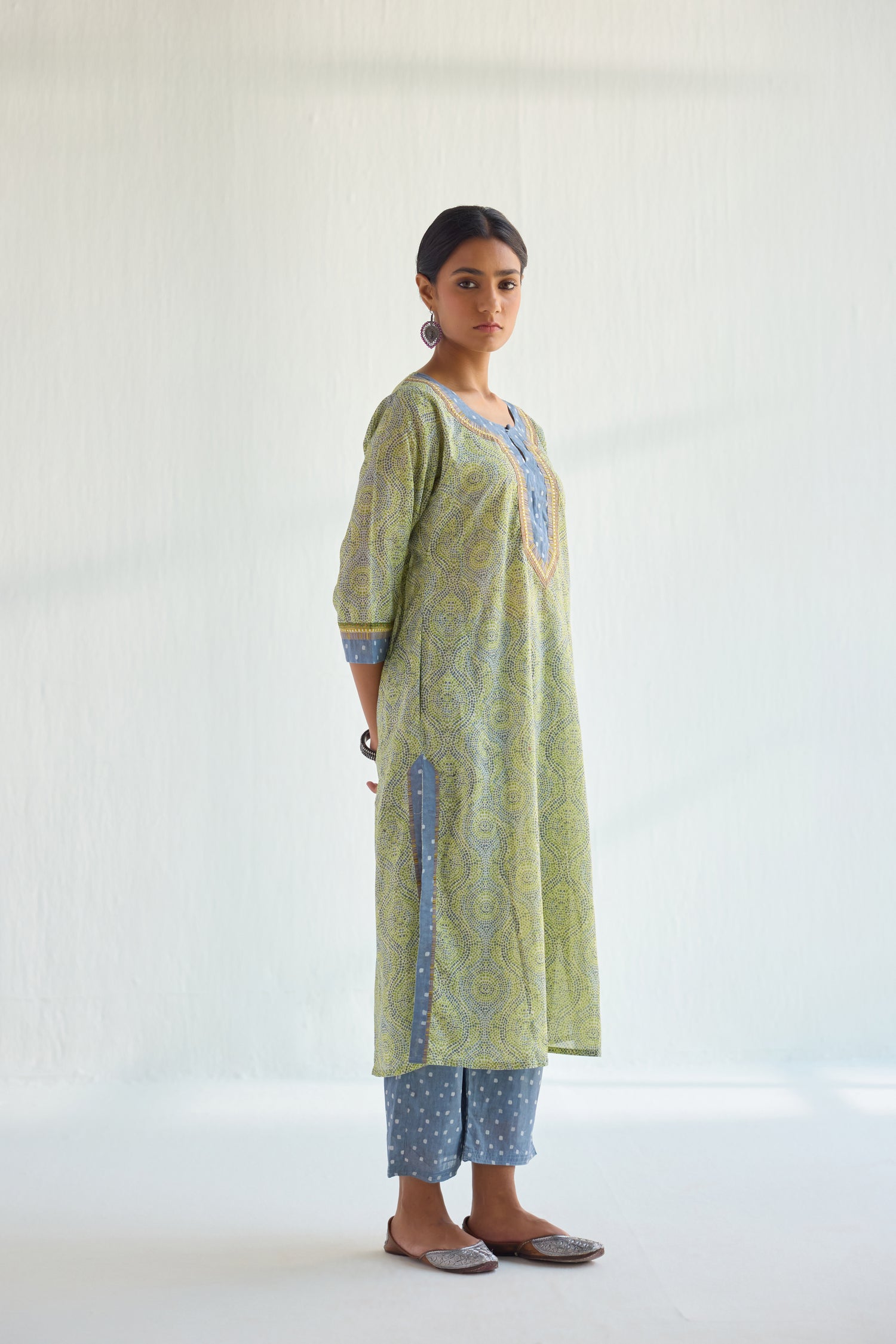 Rozana Kurta  Green Grey (9419247419691)