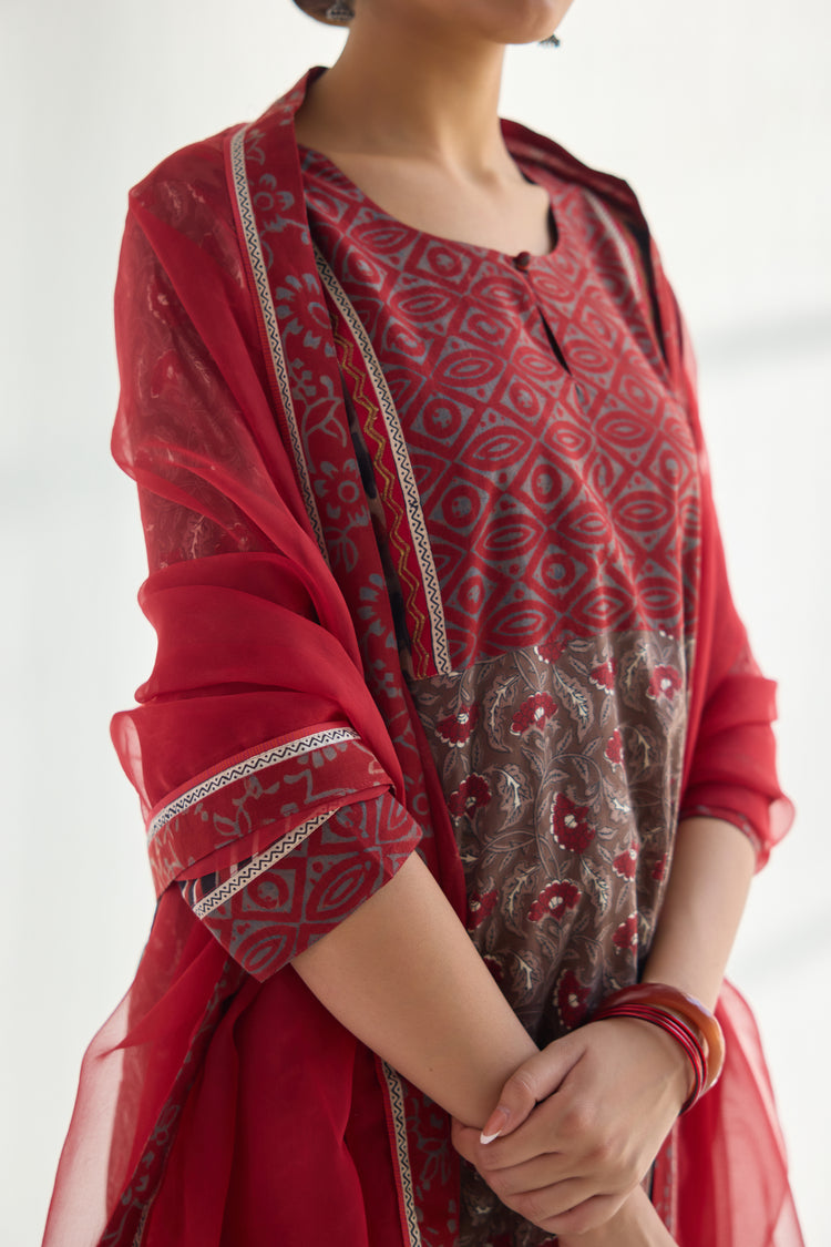 Medh  Dupatta Maroon (9423062401323)