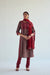 Yoke Kurta Grey Maroon (9423036645675)