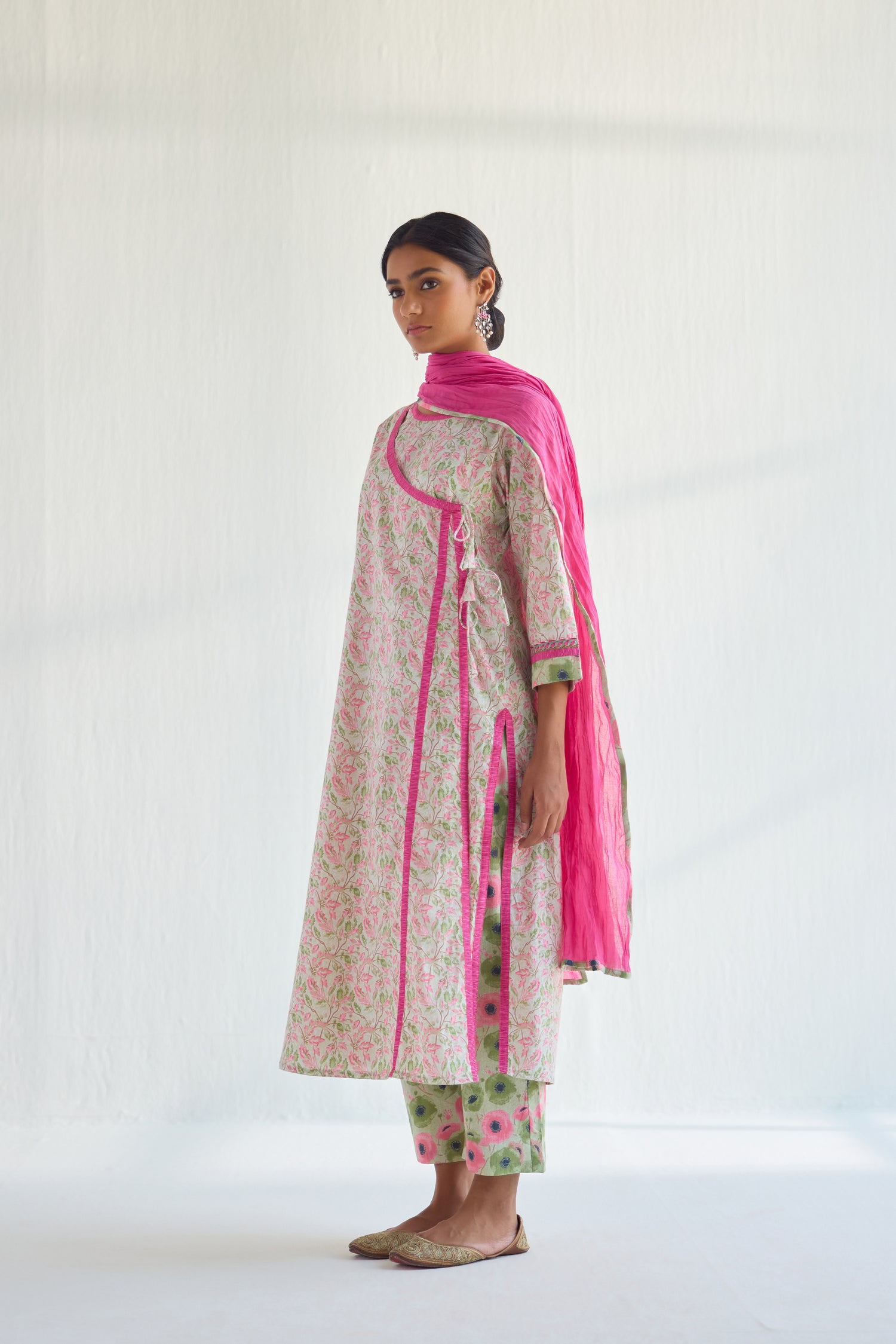 Angrakha Cotton Dupatta Pink (9418364027179)