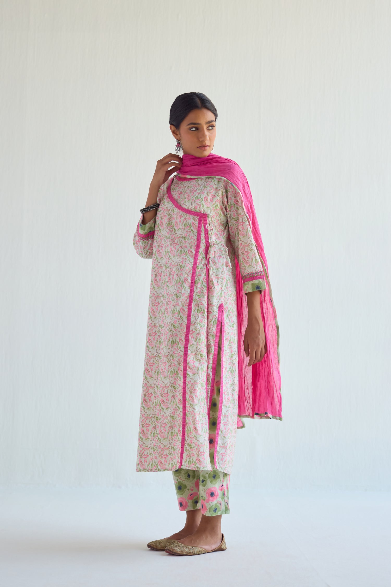 Angrakha Cotton Dupatta Pink (9418364027179)