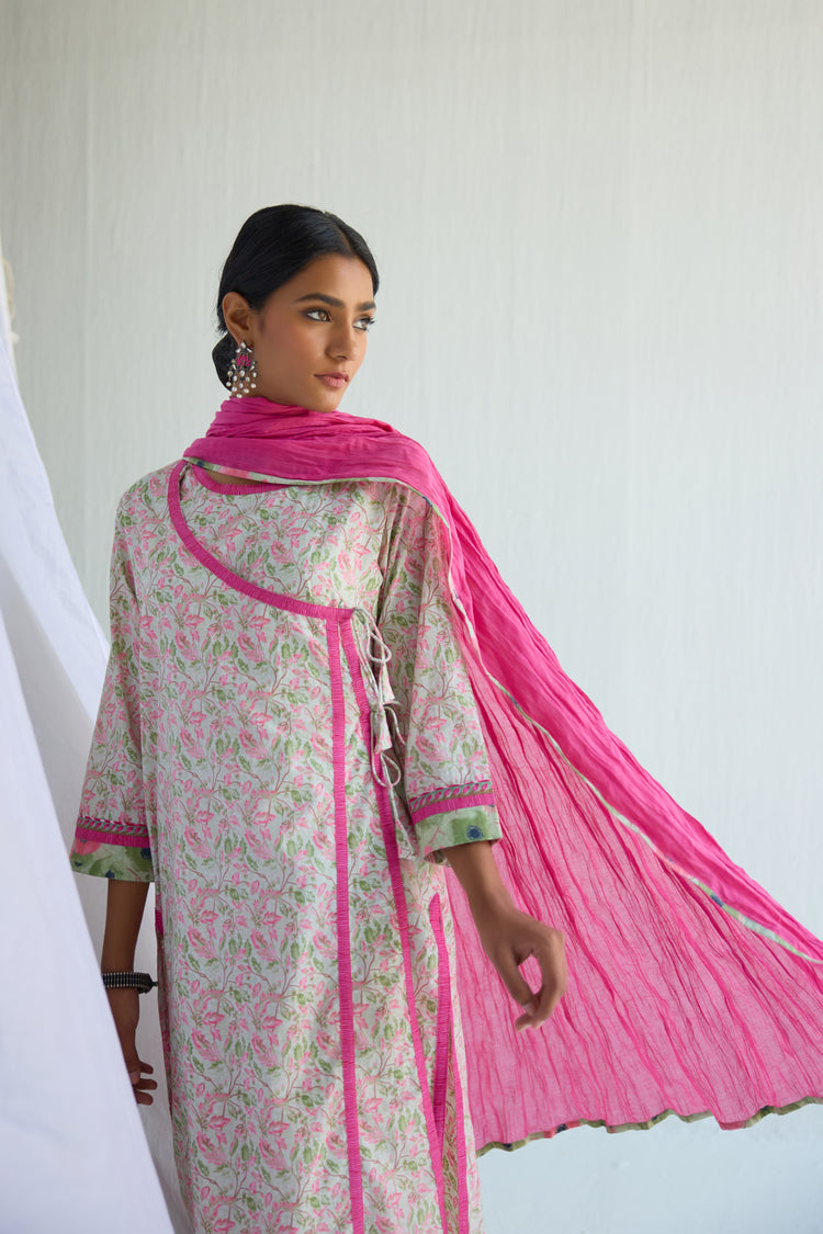 Angrakha Cotton Dupatta Pink (9418364027179)